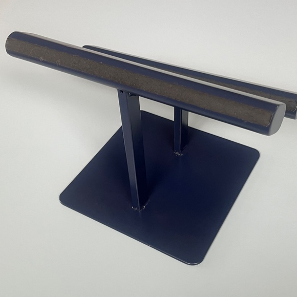 Tiered T-Bar Bracelet Stand Navy Jewelry Display - Picture 4 of 7